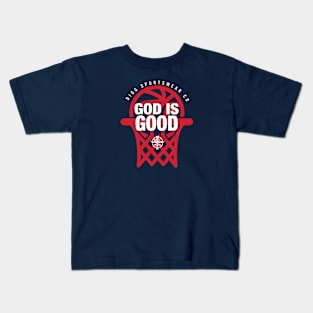 GOD IS GOOD (NAVY & RED) Kids T-Shirt